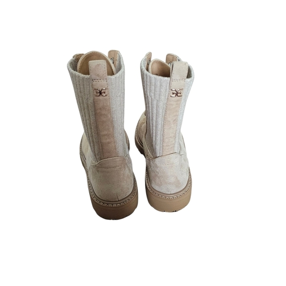 Sam Edelman Suede Boots Womens Lydell Lace Up Ankle Combat Boot In Khaki Brown - Picture 7 of 9